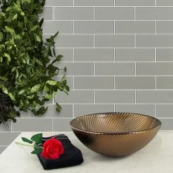 MSI Pebble 3 In. X 9 In. X 8mm Glossy Glass Gray Subway Tile (3.8 Sq. Ft. /case) -Flooring Specialty Store e5fc45f4ebe3e998615341fefecab487 1800x1800