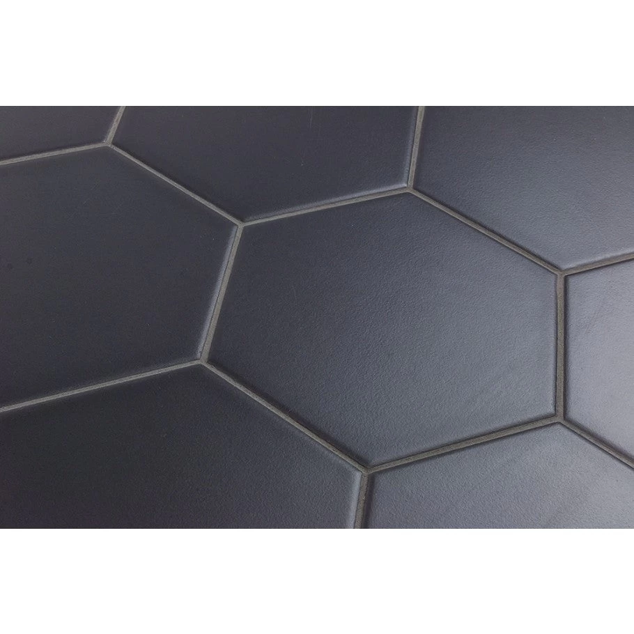 Magen Hex Dark Gray Matte Ceramic Hexagon Tile 5 Magen Hex Dark Gray Matte Ceramic Hexagon Tile - Image 3