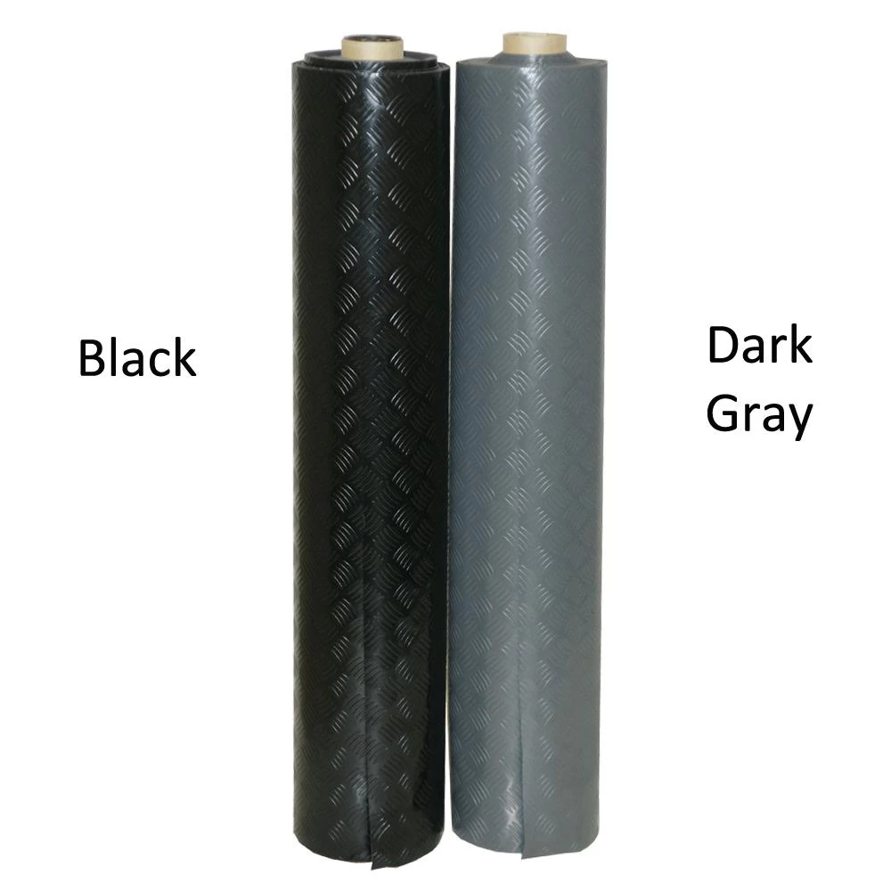 Rubber-Cal "Diamond-Grip" 4 Ft. X 10 Ft. Black Commercial PVC Flooring 8 Rubber-Cal "Diamond-Grip" 4 Ft. X 10 Ft. Black Commercial PVC Flooring - Image 6
