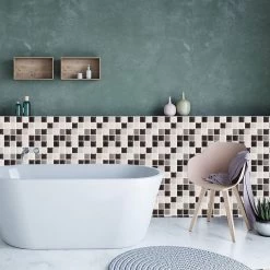 10/20 Pieces Backsplash Tile For Kitchen Mosaic Square Peel And Stick Tile, 3.94x3.94" -Flooring Specialty Store ea04a341 a9da 415c b82b 76e0209571c1.9242180b01b924b6a0e0ec035dccb89c 1800x1800