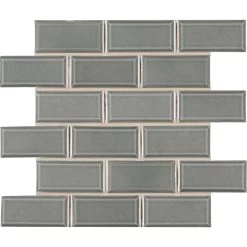 MSI Bright White Bevel 11.47 In. X 11.63 In. X 6 Mm Glossy Porcelain Mesh-Mounted Mosaic Tile (13.35 Sq. Ft. / Case) -Flooring Specialty Store eb44f049915badaf3709abb88c86a146 1800x1800