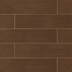 Heathland 6-in X 24-in Wood Look Porcelain Field Tile In Walnut