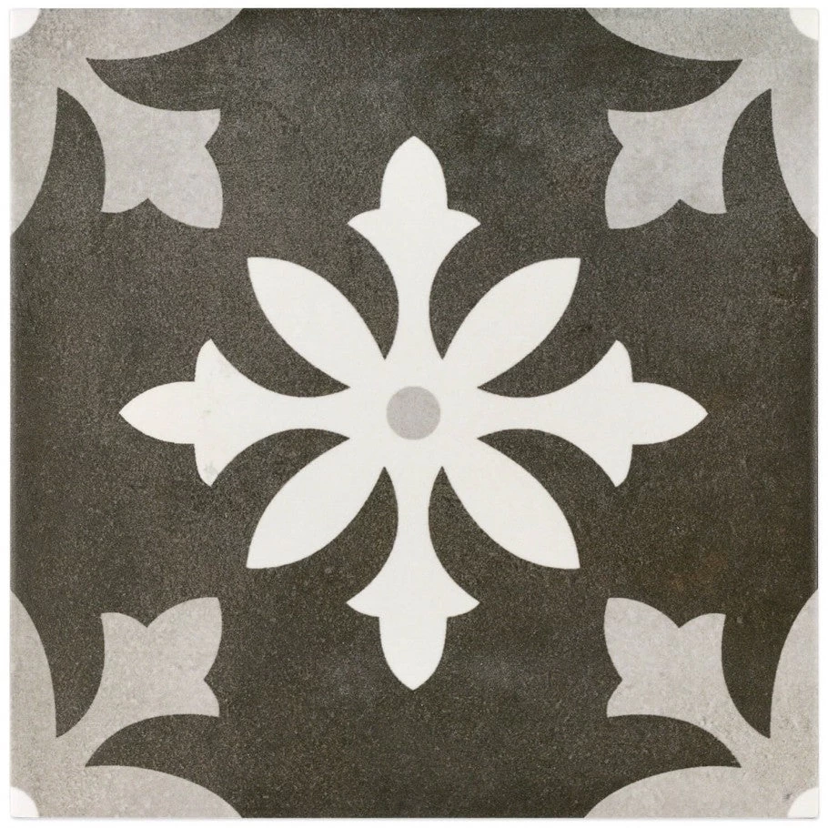 Picasso Nero 9x9 Glazed Porcelain Tile 6 Picasso Nero 9x9 Glazed Porcelain Tile - Image 4